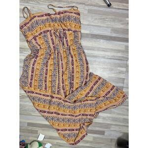 AUW Y2K Patchwork / Jumpsuit | Artsy Boho Indie | Size L Hippie Pockets